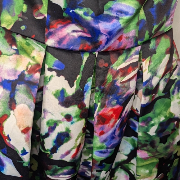 PARKER 'Tamara' Floral Sateen Strapless Notch Bodice Ball Gown Size 2 - Picture 5 of 11